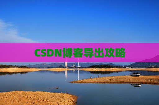 CSDN博客导出攻略